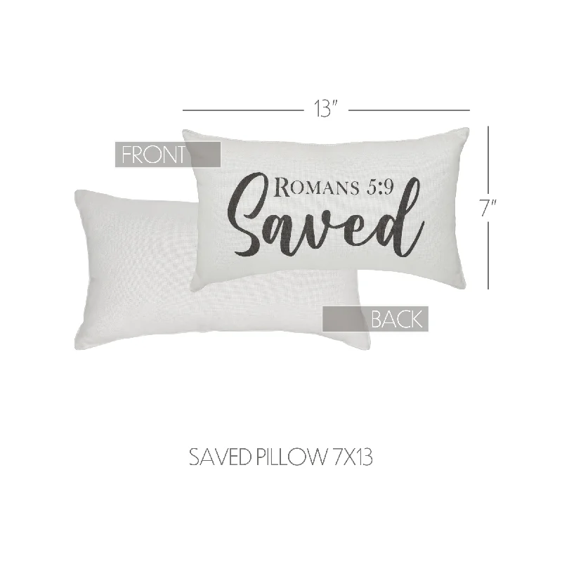 Plush Pillows for a Cozy BedRisen Saved Pillow 7x13