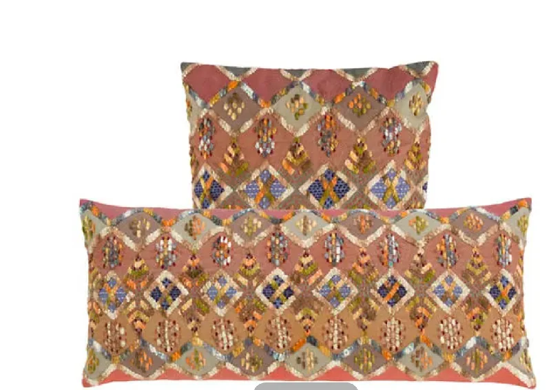 Down Alternative Pillows for Ethical ChoicesKenya Embroidered Pillow