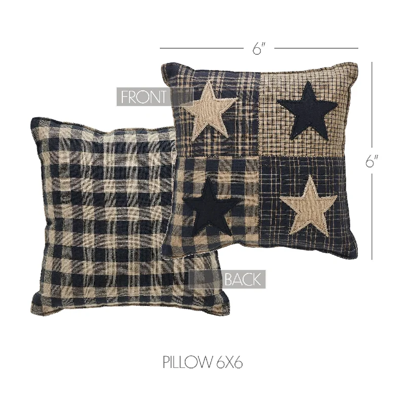 Velvet Pillows for a Touch of EleganceBlack Check Star Pillow 6x6