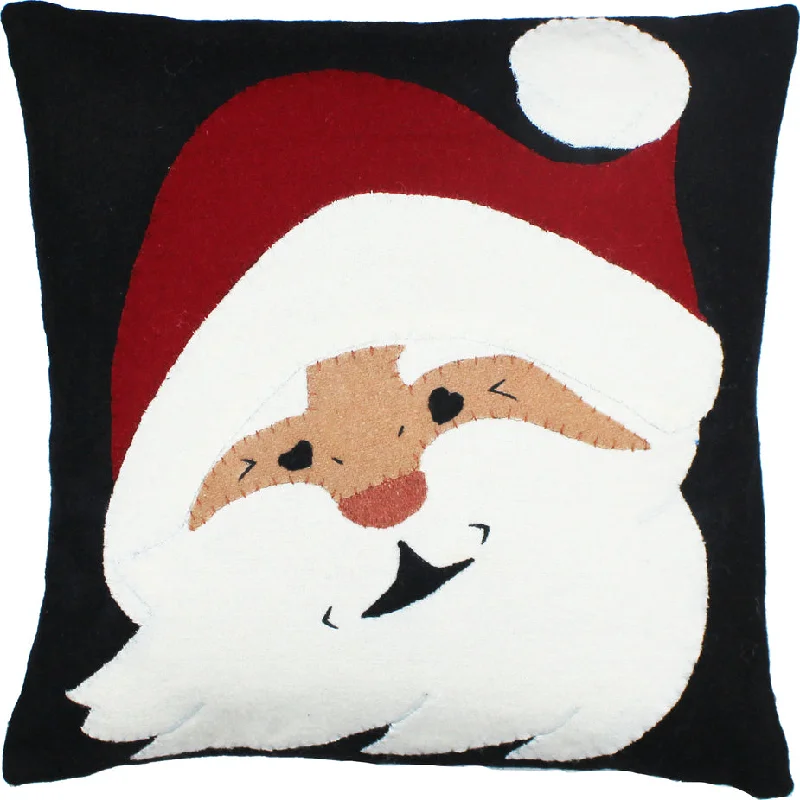 Velvet Pillows for a Touch of EleganceJolly St Nick Black Pillow PL033019