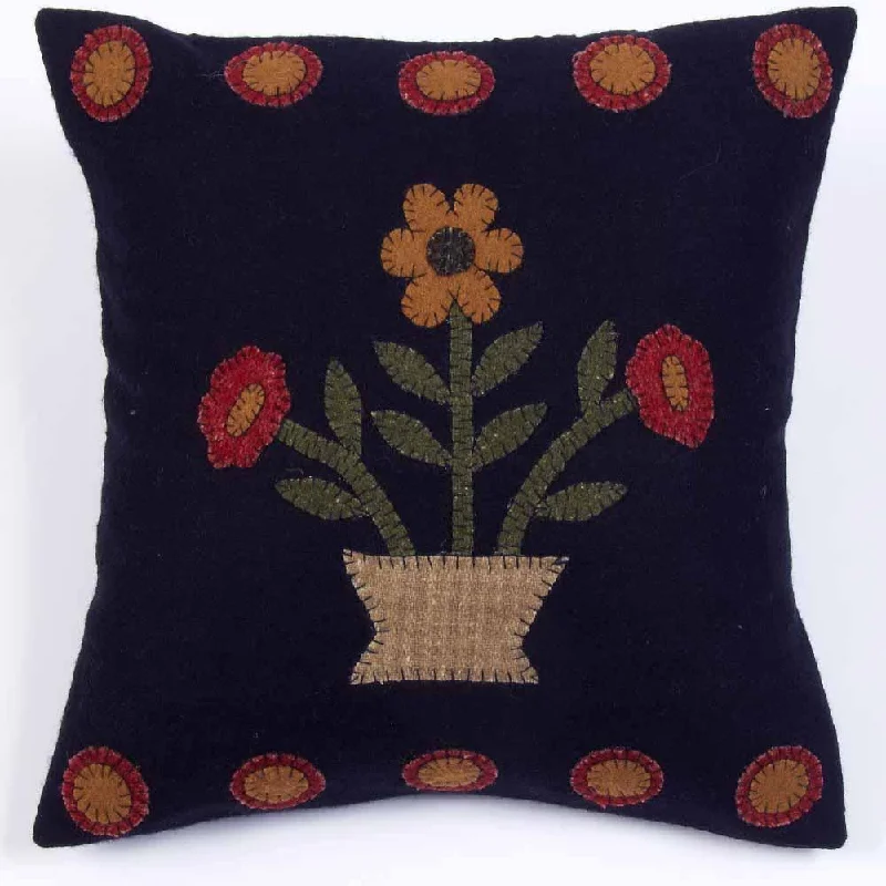 Down Alternative Pillows for Ethical ChoicesBlack Mustard Blooms Pillow PLAR0101