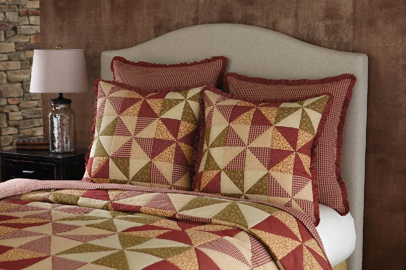 Down Alternative Pillows for Ethical ChoicesMill Village Patchwork Euro Sham - Park Designs