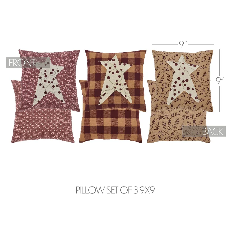 Square Pillows for Modern Home DecorPip Vinestar Pillow Set of 3 9x9