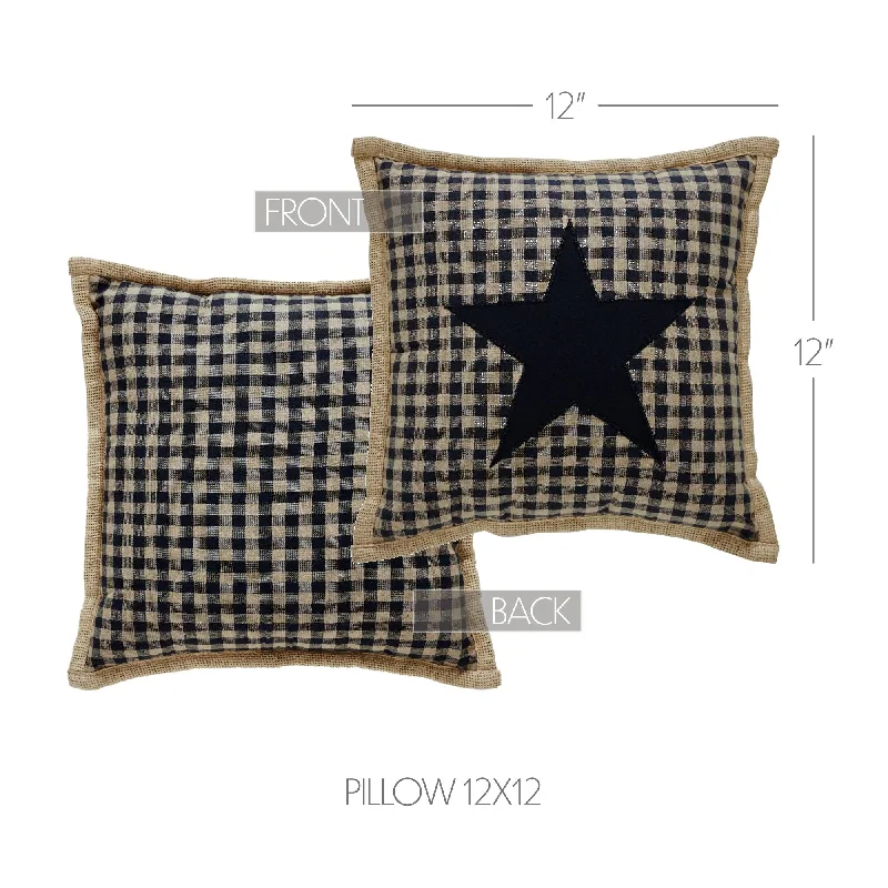 Orthopedic Pillows for Back Pain ReliefBlack Check Star Pillow 12x12