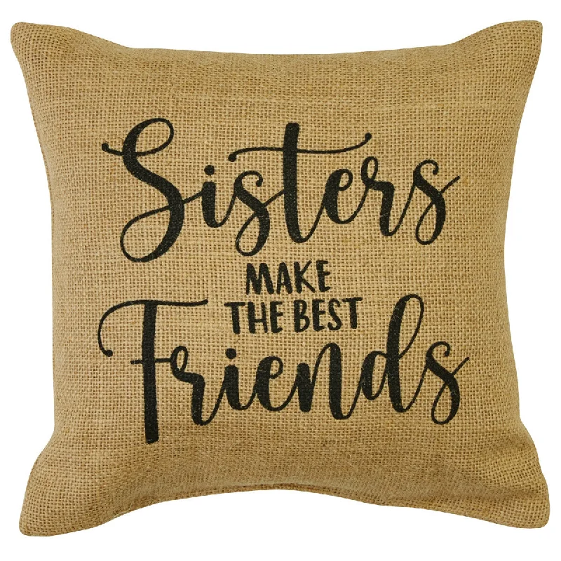 Velvet Pillows for a Touch of EleganceSisters Make Friends Sentiment Pillow - 10x10 Park Designs