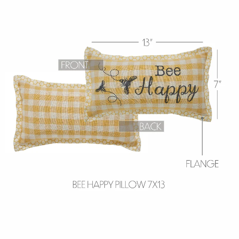 Firm Pillows for Side SleepersBuzzy Bees Bee Happy Pillow 7x13