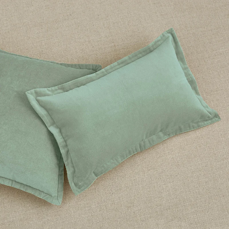 Silk Pillows for Smooth Skin and HairVelvet Pillow Cover 12" x 20" Seafoam Set of 4 Park Designs