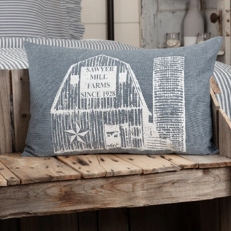 Firm Pillows for Side SleepersSawyer Mill Blue Barn Pillow 14x22 VHC Brands