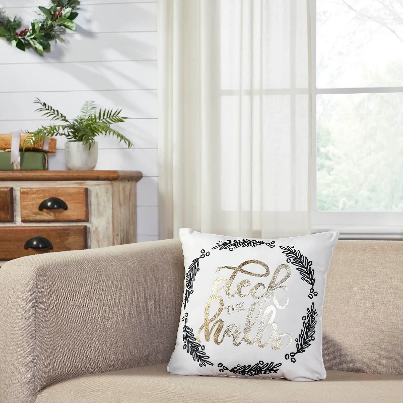 Down Alternative Pillows for Ethical ChoicesWintergleam Deck the Halls Pillow 14x14