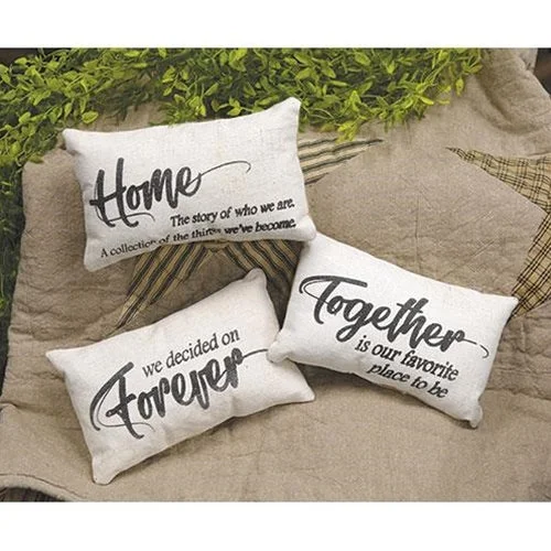 Down Alternative Pillows for Ethical ChoicesHome Together Forever Rectangle Pillow 3 Asstd