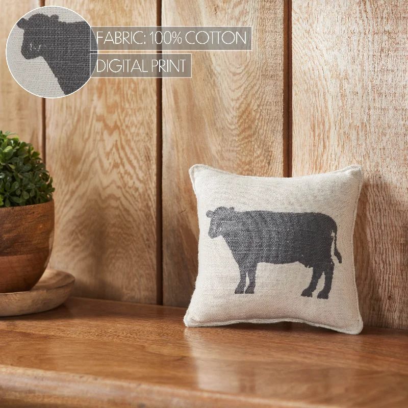 Square Pillows for Modern Home DecorFinders Keepers Cow Silhouette Pillow 6x6