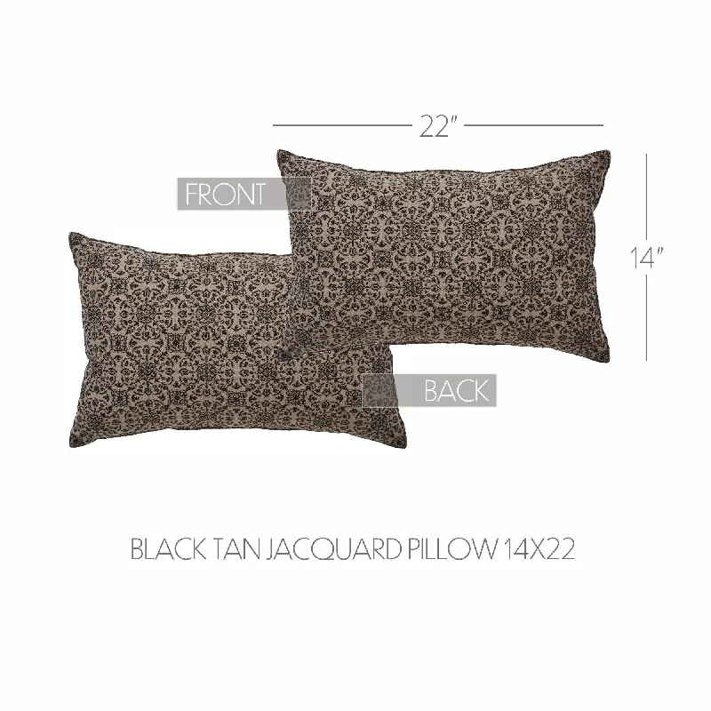 Memory Foam Pillows for Neck SupportCustom House Black Tan Jacquard Pillow 14x22