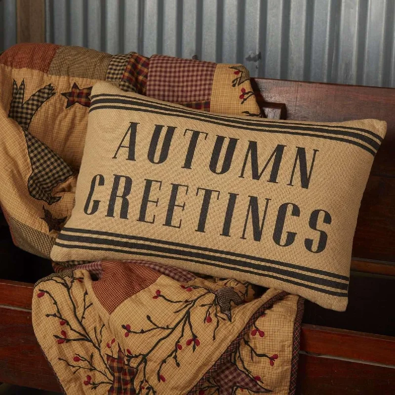 Kids Pillows with Fun DesignsHeritage Farms Autumn Greetings Pillow 14x22 VHC Brands