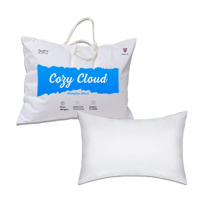 Cotton Pillows for Natural ComfortNew MicroFibre Pillows Memory Large Soft Foam Firm Deluxe