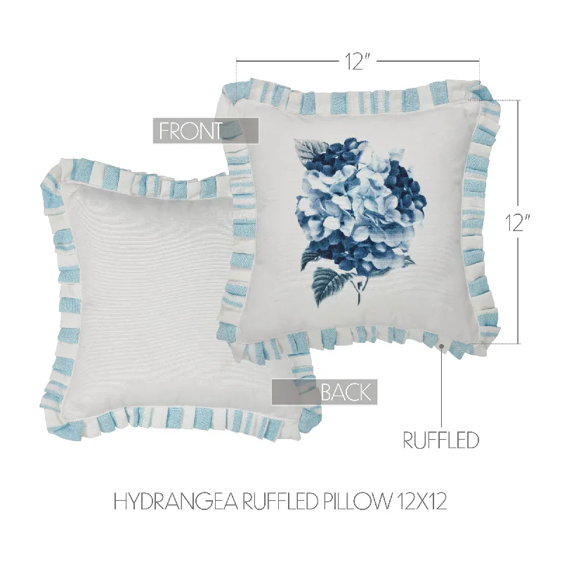 Silk Pillows for Smooth Skin and HairFinders Keepers Hydrangea Ruffled Pillow 12x12