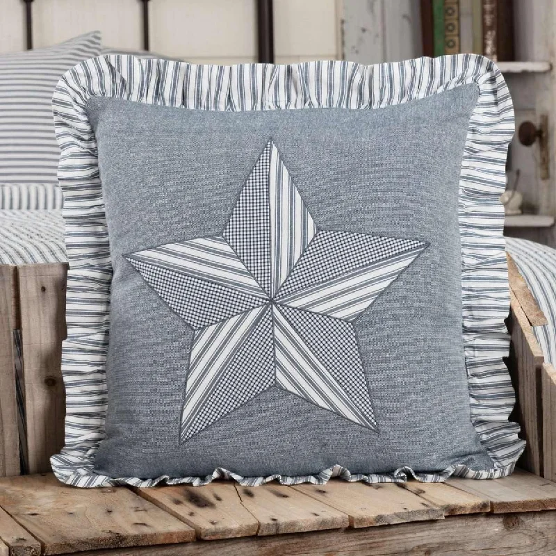 Cooling Pillows for Hot SleepersSawyer Mill Blue Barn Star Pillow 18x18 VHC Brands