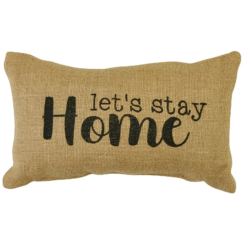 Decorative Pillows for Living Room MakeoverLet's Stay Home Sentiment Pillow - 7x12 Park Designs