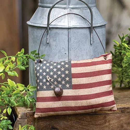 Round Pillows for Boho-Style InteriorsPrimitive Flag Pillow Ornament