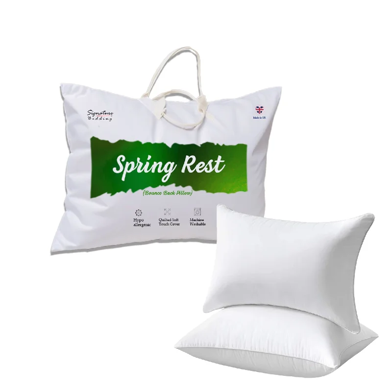 Plush Pillows for a Cozy BedTop Bounce Back Anti Allergic Hotel Quality Plump Pillows to Upgrade Your Sleep