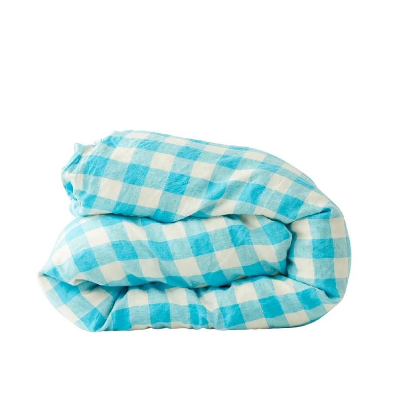 Duvet covers that work well with memory - foam mattresses for added comfortAmalfi Gingham Duvet