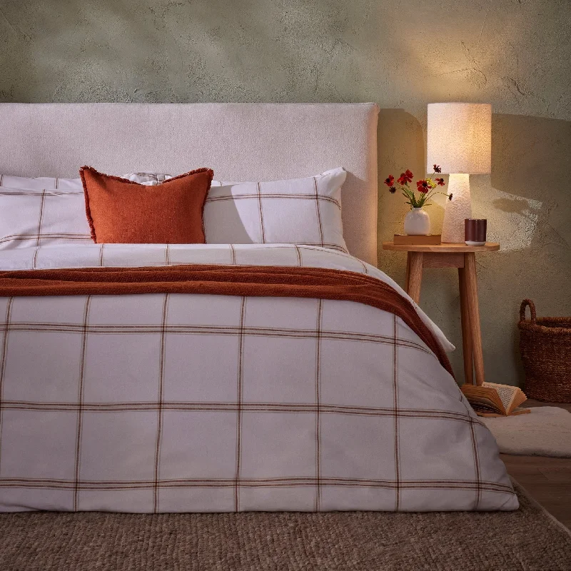 Hotel - quality duvet covers for a luxurious feel at homeAnton  Duvet Cover - Brushed Cotton Check - Natural