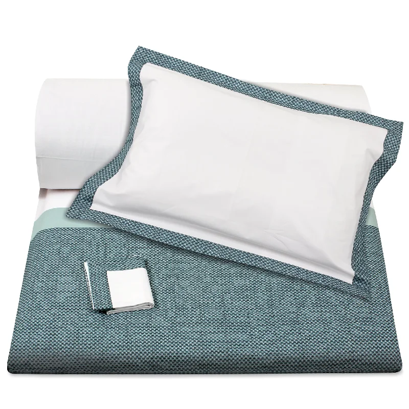 Queen - size duvet covers for standard queen - sized mattressesBlue Waves Duvet + Pillowcases