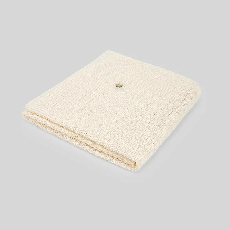 Silk blankets with a smooth and elegant touchBoy's Knitted Blanket in Beige