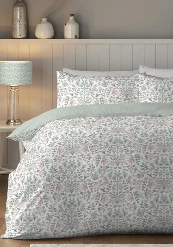 Clearance - priced duvet covers for a great deal on last - season modelsBed duvet covers to enhance the comfort and aesthetics of the bedroomAppletree Bramwell Floral Duvet Set, Green