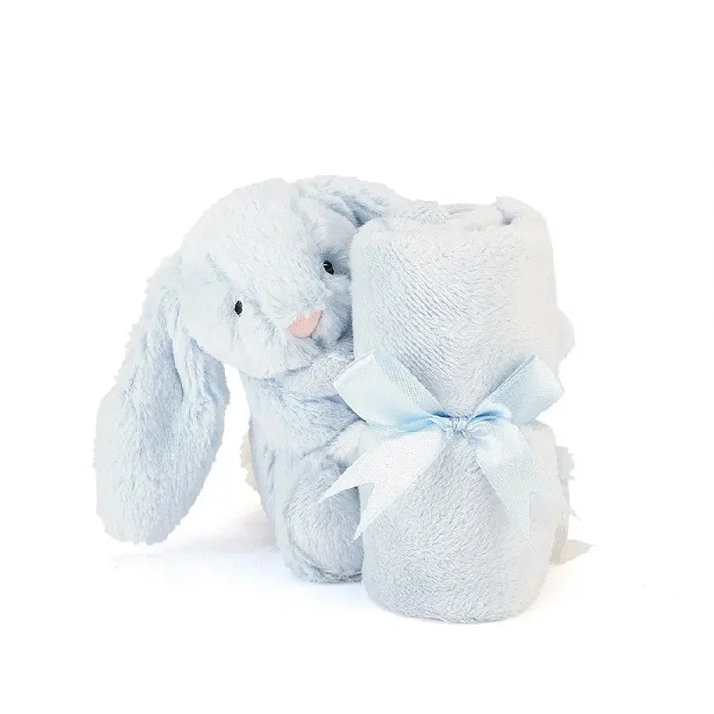 Recycled polyester blankets for an eco - conscious optionBashful Blue Bunny Soother