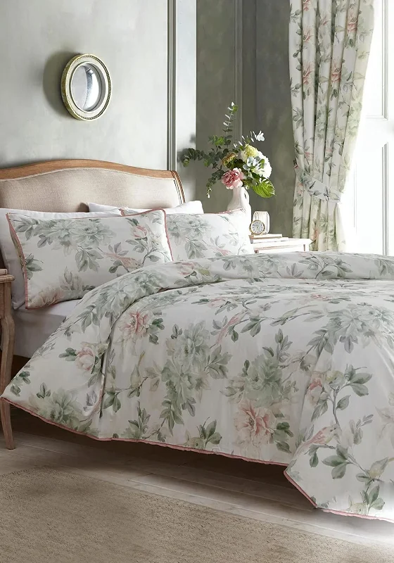 Dry - clean - only duvet covers with high - end materials and delicate designsAppletree Campion Floral Duvet Cover, Green