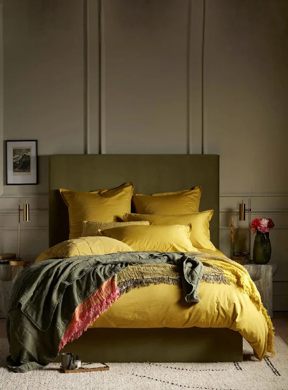 Clearance - priced duvet covers for a great deal on last - season modelsBed duvet covers to enhance the comfort and aesthetics of the bedroomChartreuse Super Soft 100% Cotton Bed Linen