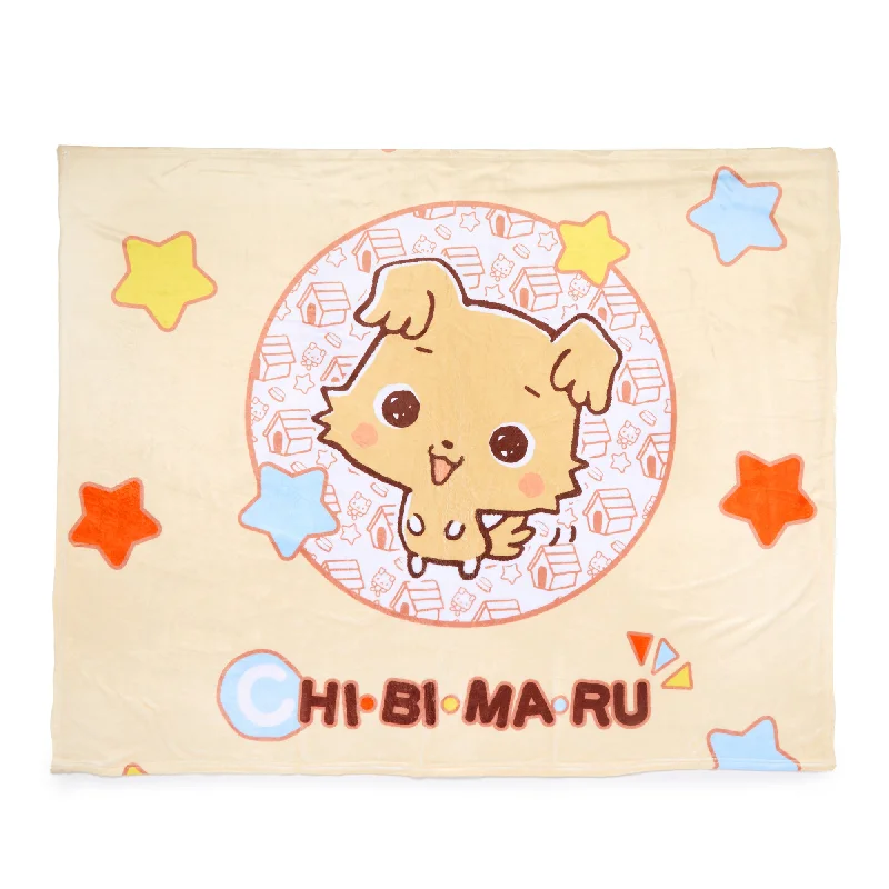 Silk blankets with a smooth and elegant touchChibimaru Cheerful Pup Throw Blanket