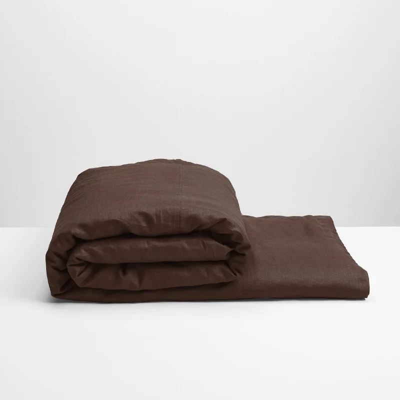 Affordable duvet covers for those on a tight budgetChocolate Linen Duvet Cover