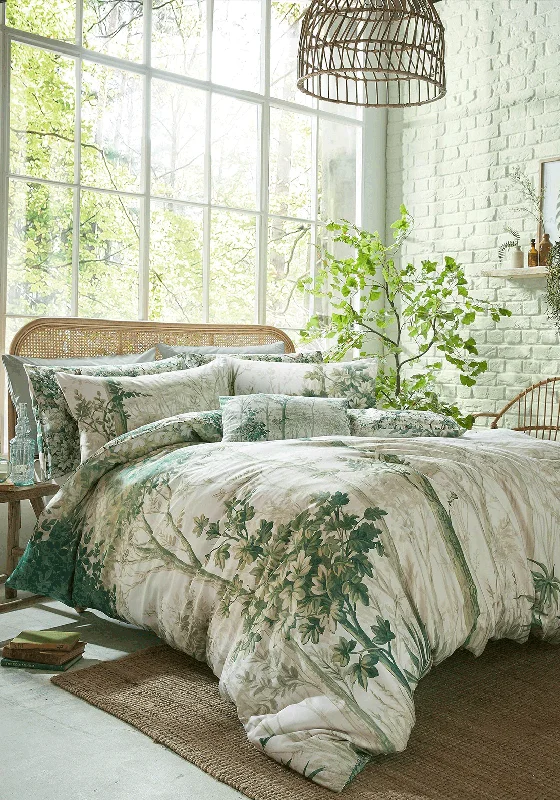 Duvet covers suitable for use with synthetic - filled comfortersGraham & Brown Coppice Forest Duvet Cover Set, Sage