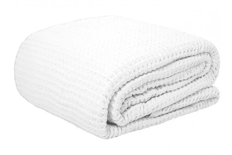 Acrylic blankets for a soft and affordable alternativeEgyptian Cotton Waffle Blanket White