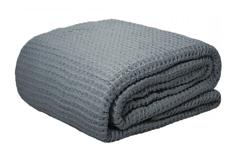 Microfiber blankets that are durable and easy to care forEgyptian Cotton Waffle Blanket Charcoal