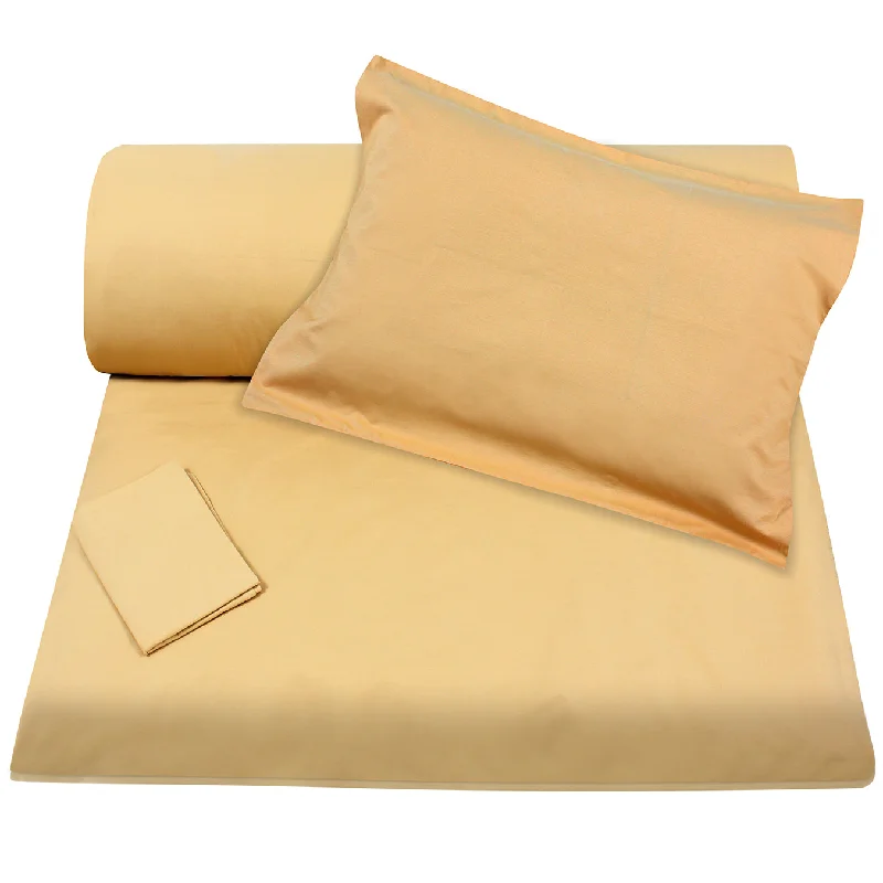 Allergy - friendly duvet covers for bedrooms with sensitive air qualitySaffron Yellow Duvet Cover + Pillowcases (350 TC)