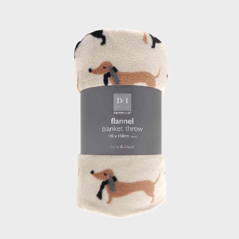 Acrylic blankets for a soft and affordable alternativeDachsund Flannel Throw 120 x 150cm