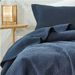 Synthetic fiber blend blankets for a budget - friendly choiceDiamond Navy Throw (130 x 160cm)