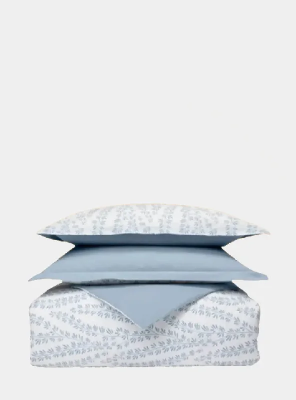 Abstract - designed duvet covers to add an artistic flair to the bedroomEmma Bed Linen Duvet Cover Percale 200 TC - Reversible White & Light Grey