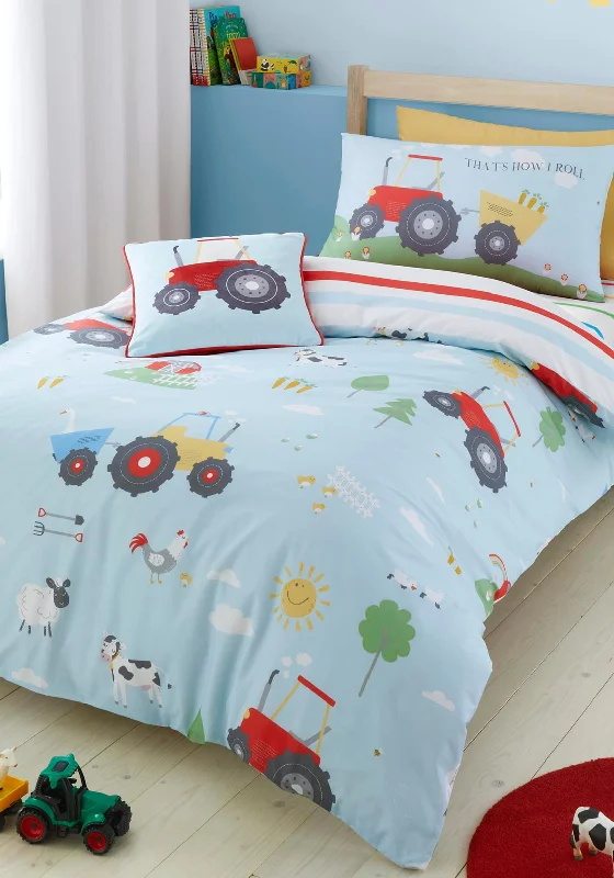 Queen - size duvet covers for standard queen - sized mattressesBedlam Farmyard Friends Duvet Cover, Blue