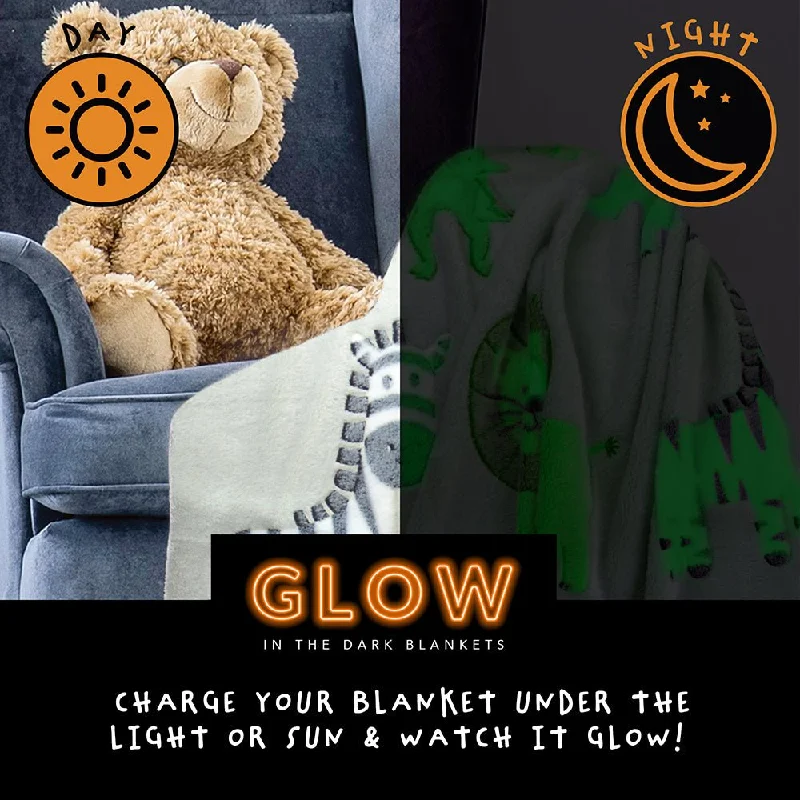 Silk blankets with a smooth and elegant touchGlow in the dark Safari Blanket