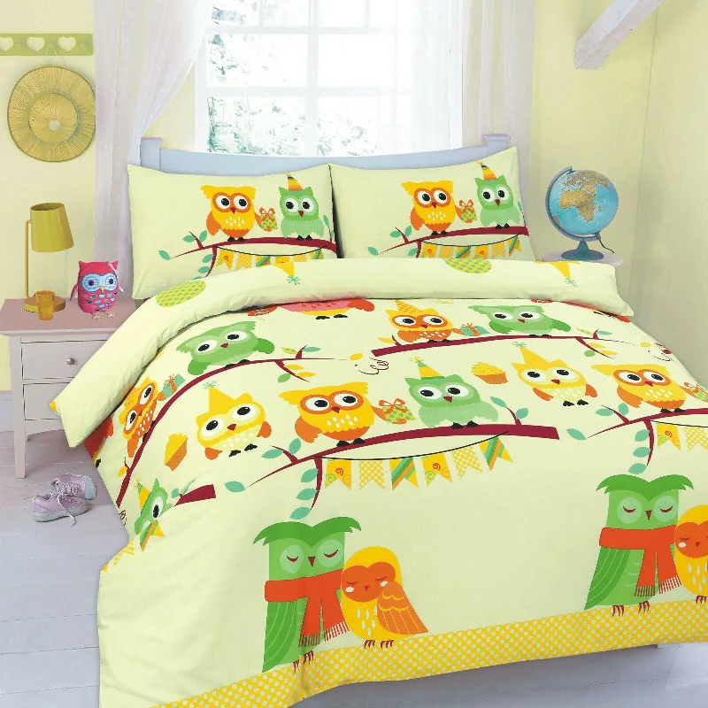 Affordable duvet covers for those on a tight budgetKids Cute Owls Duvet Cover Set