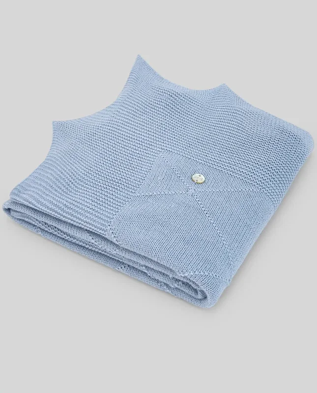 King - size blankets to cover large beds comfortablyBoys knitted shawl in chalk blue