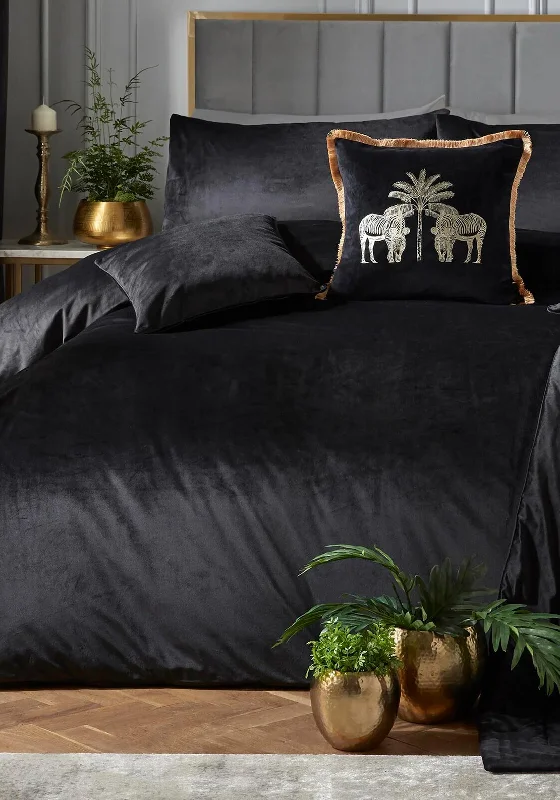 King - size duvet covers to fit large king - sized beds perfectlyLaurence Llewelyn Bowen Luxury Velvet Montrose Duvet Cover, Black