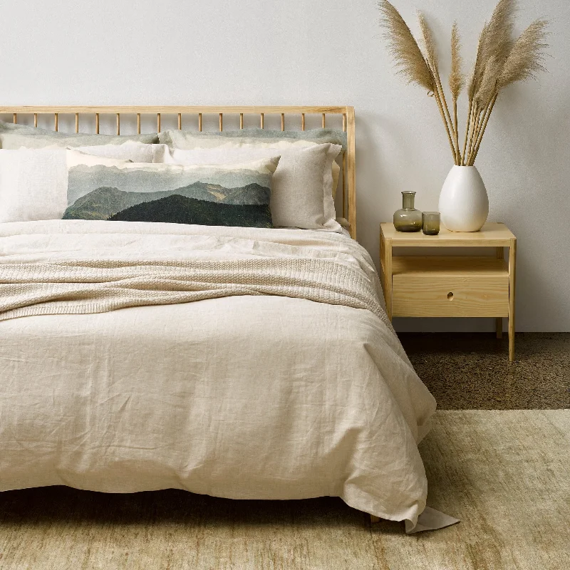 Jersey cotton duvet covers for a stretchy and comfortable fitNatural Linen Duvet Cover