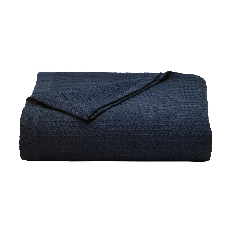 Queen - size blankets for standard - sized bedsNautica Baird Indigo Blanket