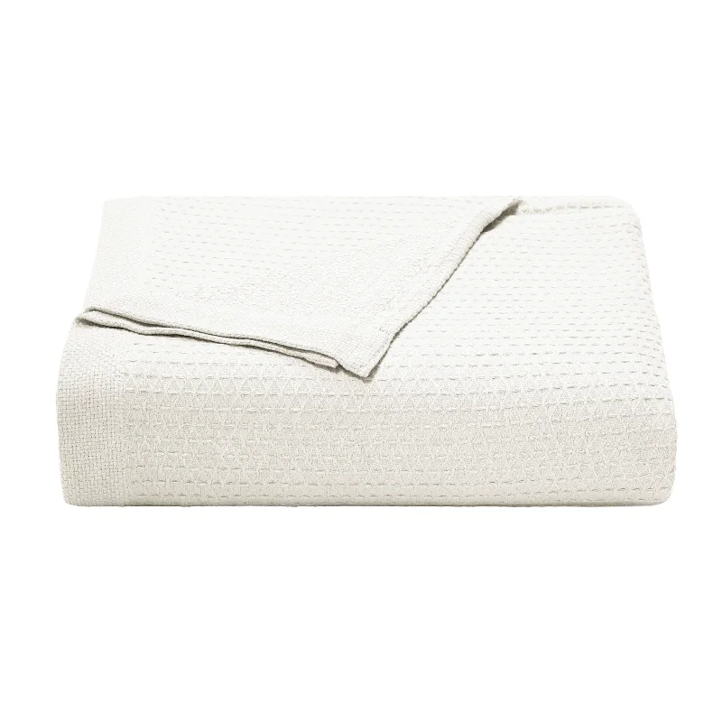 King - size blankets to cover large beds comfortablyNautica Baird White Blanket