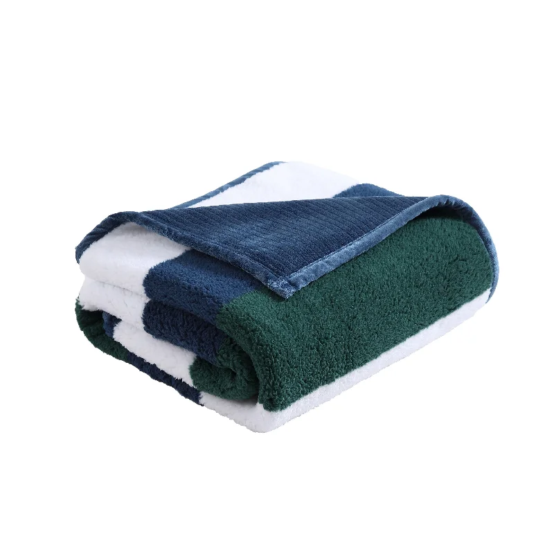 Alpaca wool blankets for a hypoallergenic and warm optionNautica Wilton Green Throw Blanket