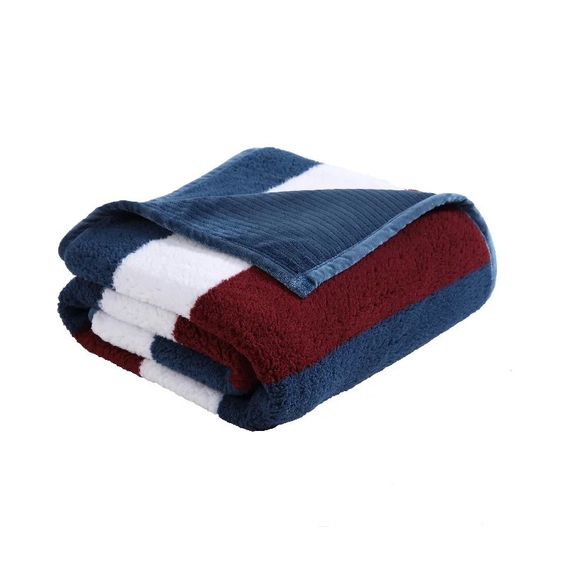 Cashmere blankets for ultimate softness and luxuryNautica Wilton Navy Throw Blanket